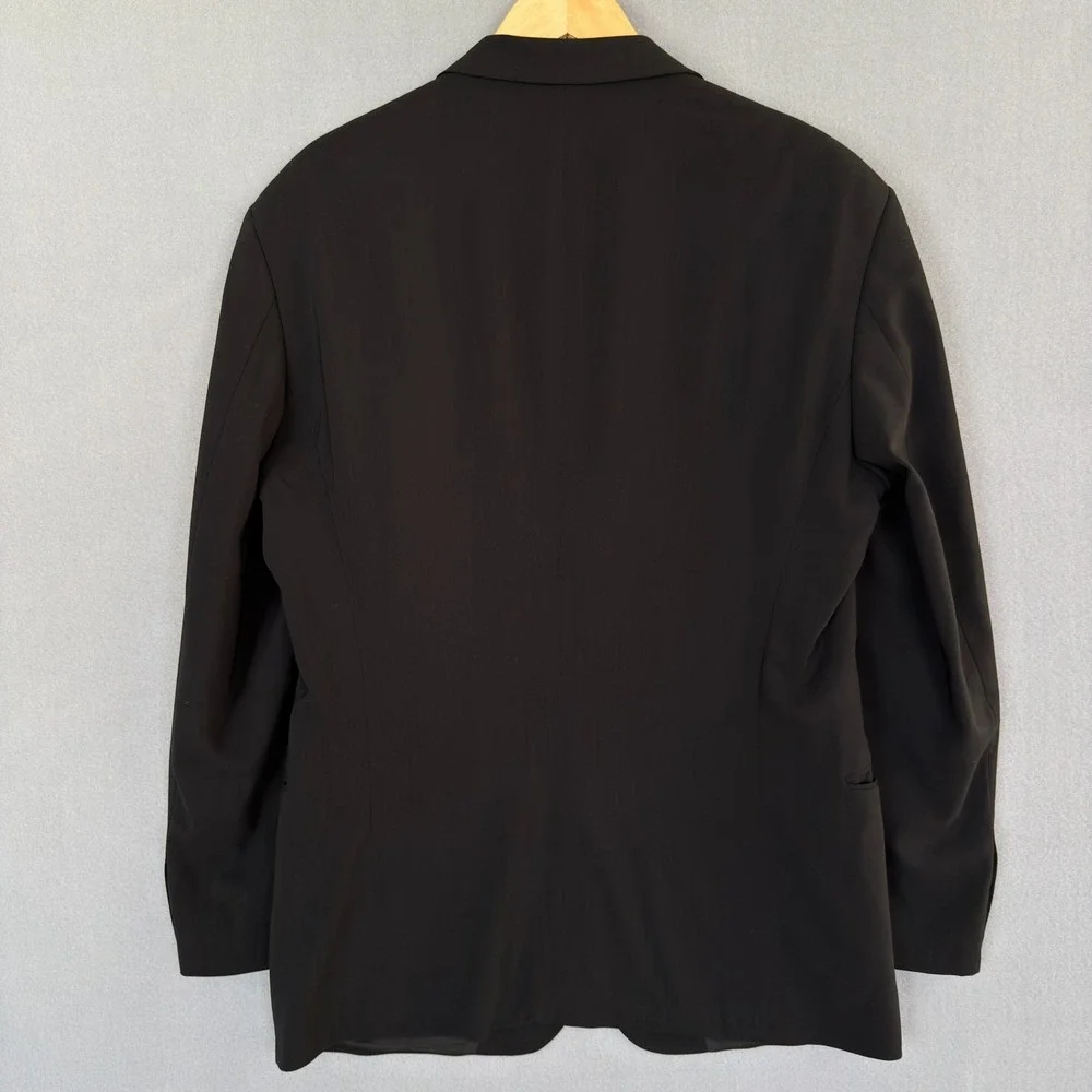Hugo Boss Einstein Blazer 44L Black Wool Suit Jacket Made in‎ USA Classic 3Btn